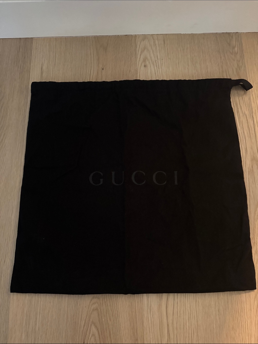 Gucci Black Logo Drawstring Dust Bag